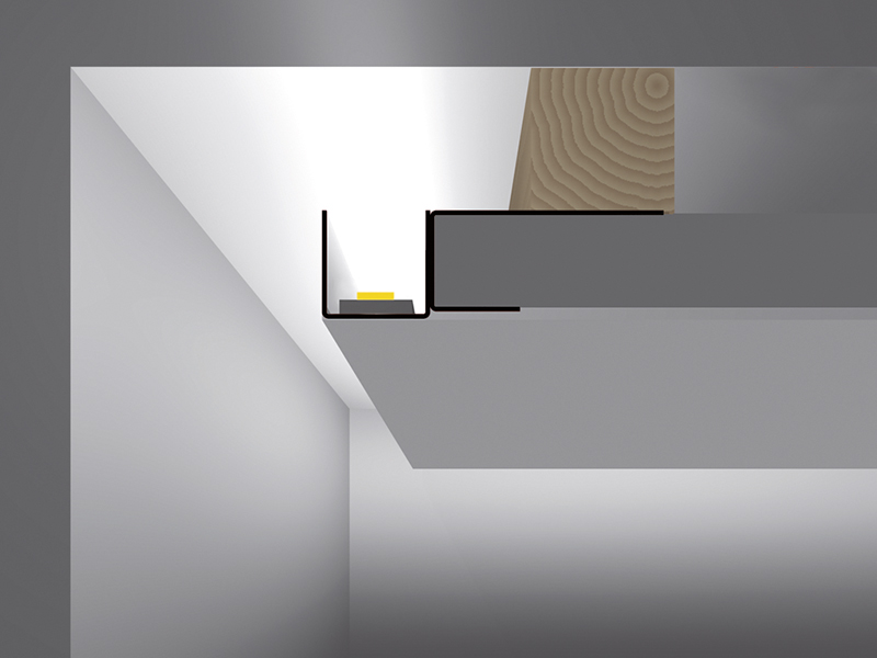 LED Trockenbauprofil COVE LIGHTING U 2m