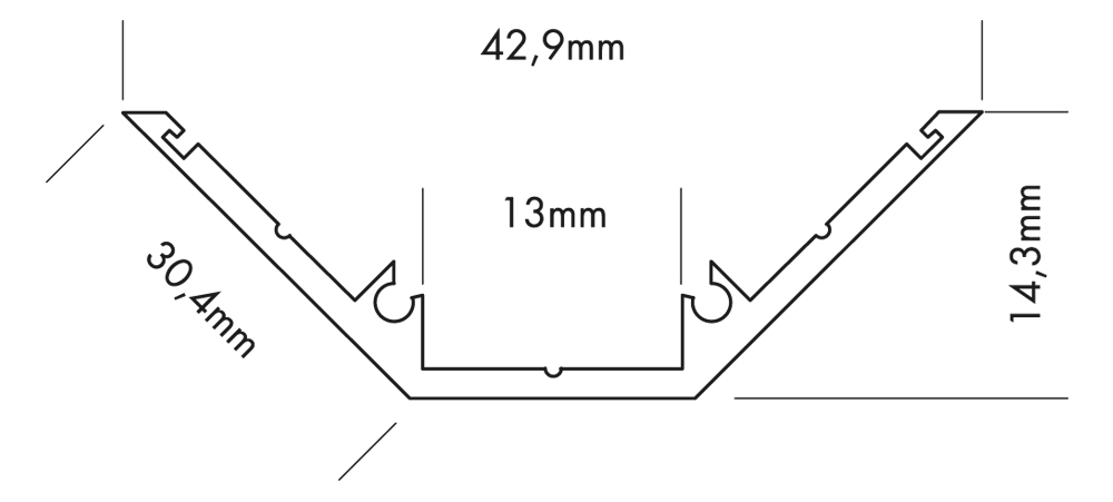 LED Profil C-LINE CORNER 3m