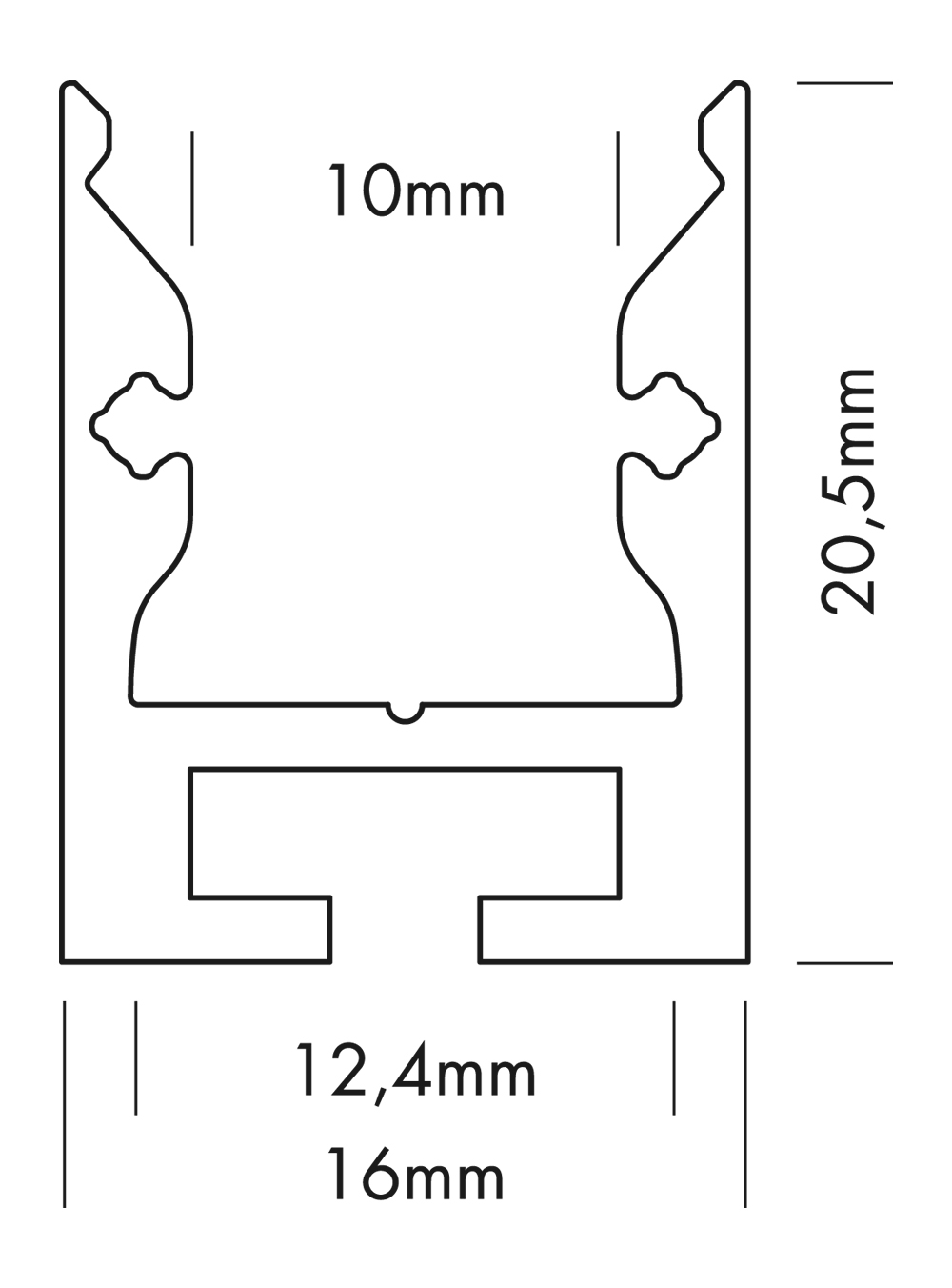 LED Profil S-LINE STD24 alu 3m