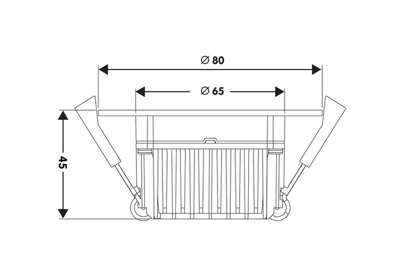 Einbauleuchte IP54 CREATOS MINI weiss 7W 230VAC 3000K 120 GRAD